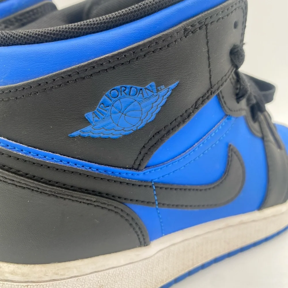 Nike Air Jordan 1 High Top Basketball Shoes Blue DQ8423-042 Youth Size 6.5Y - Picture 7 of 10
